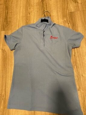 Women’s Light Blue Short Sleeve Polo